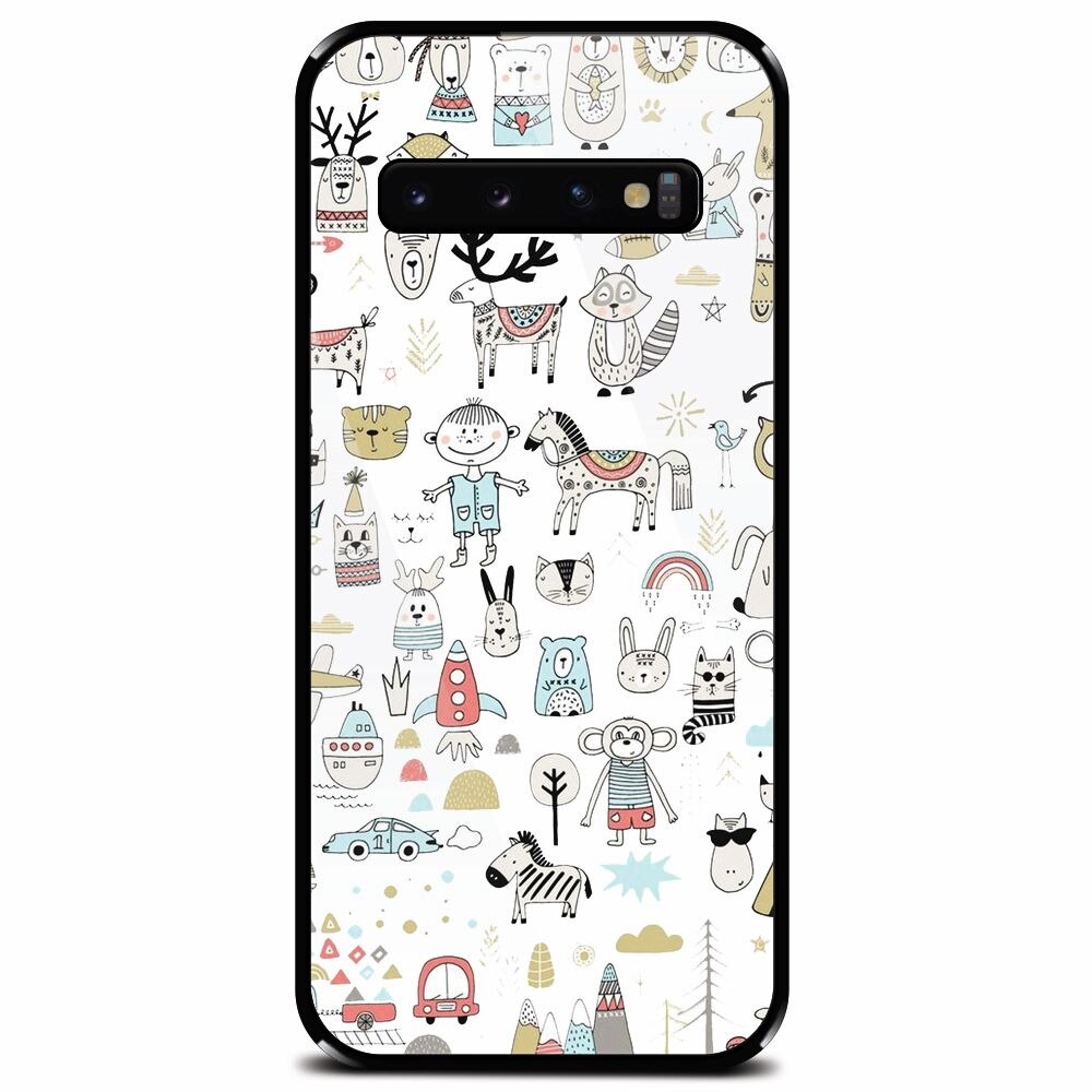 Husa din sticla securizata pentru Samsung Galaxy S10 Plus, Toys