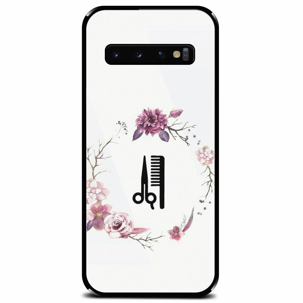 Husa din sticla securizata pentru Samsung Galaxy S10 Plus, Icon Barber
