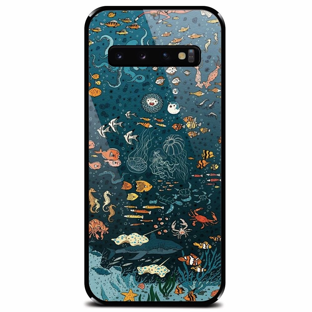 Husa din sticla securizata pentru Samsung Galaxy S10 Plus, Under The Sea