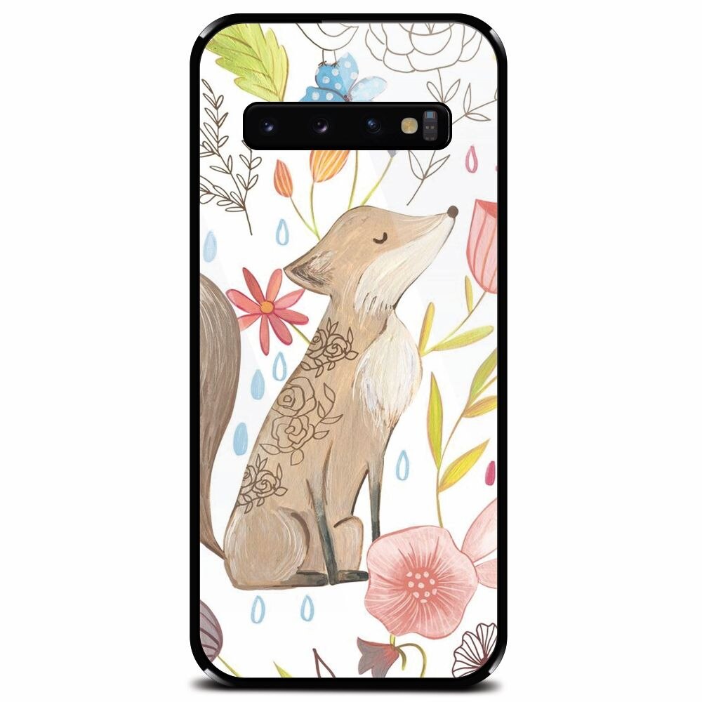 Husa din sticla securizata pentru Samsung Galaxy S10 Plus, Fox