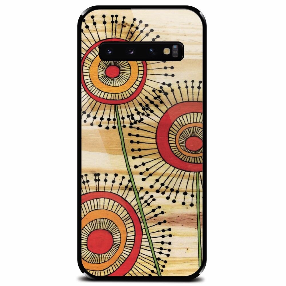 Husa din sticla securizata pentru Samsung Galaxy S10, Dandelions