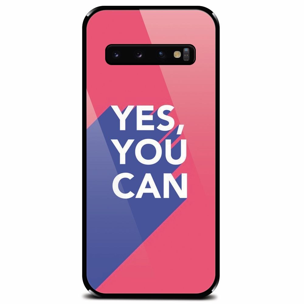 Husa din sticla securizata pentru Samsung Galaxy S10 Plus, Yes You Can