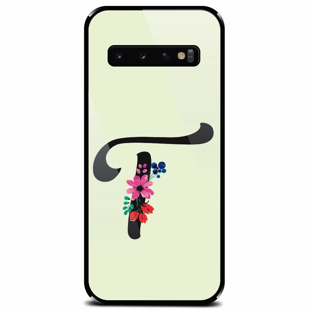 Husa din sticla securizata pentru Samsung Galaxy S10 Plus, Litera T