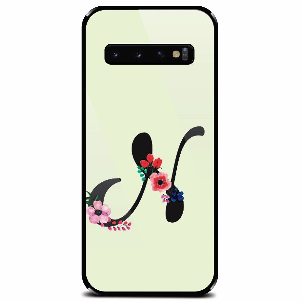 Husa din sticla securizata pentru Samsung Galaxy S10, Litera N