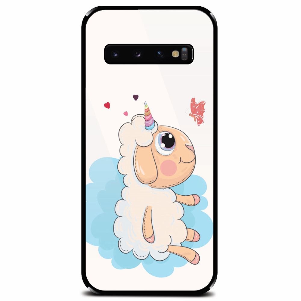 Husa din sticla securizata pentru Samsung Galaxy S10, Sheep Star