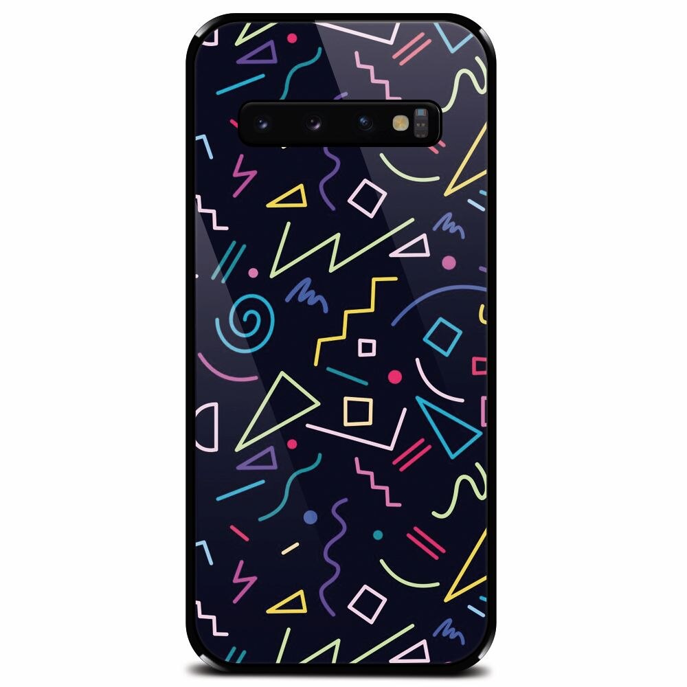 Husa din sticla securizata pentru Samsung Galaxy S10 Plus, Signs