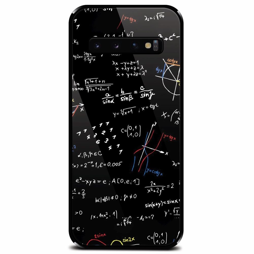 Husa din sticla securizata pentru Samsung Galaxy S10 Plus, Math