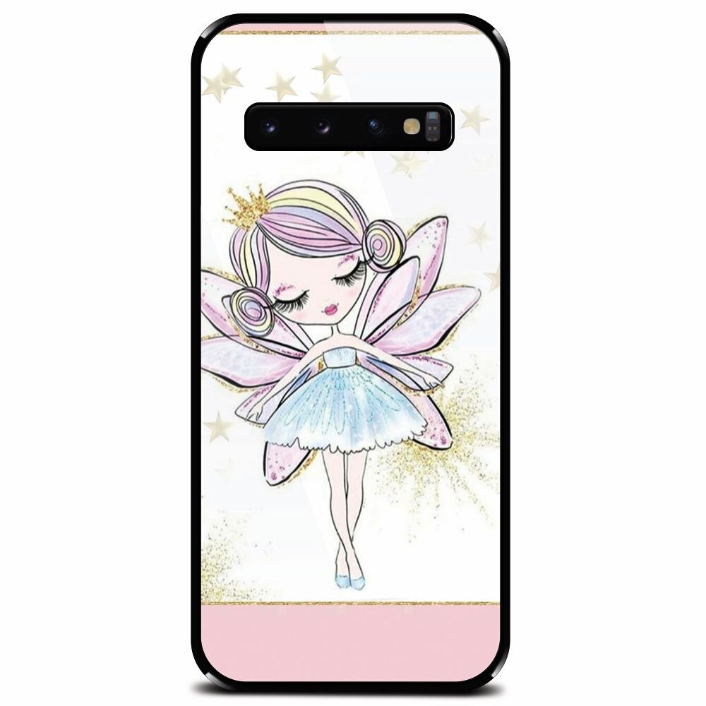 Husa din sticla securizata pentru Samsung Galaxy S10 Plus, Fairy Girl