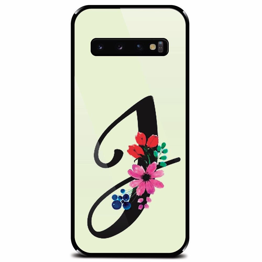 Husa din sticla securizata pentru Samsung Galaxy S10, Litera J