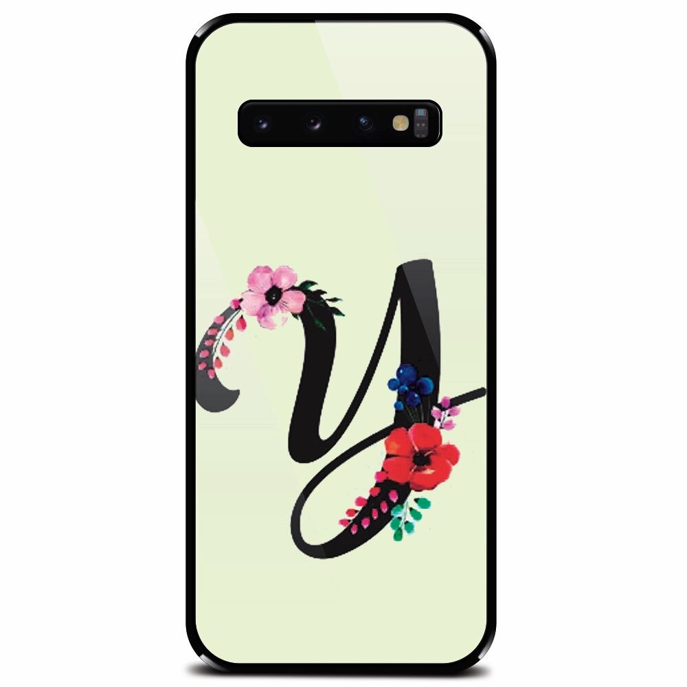 Husa din sticla securizata pentru Samsung Galaxy S10 Plus, Litera Y