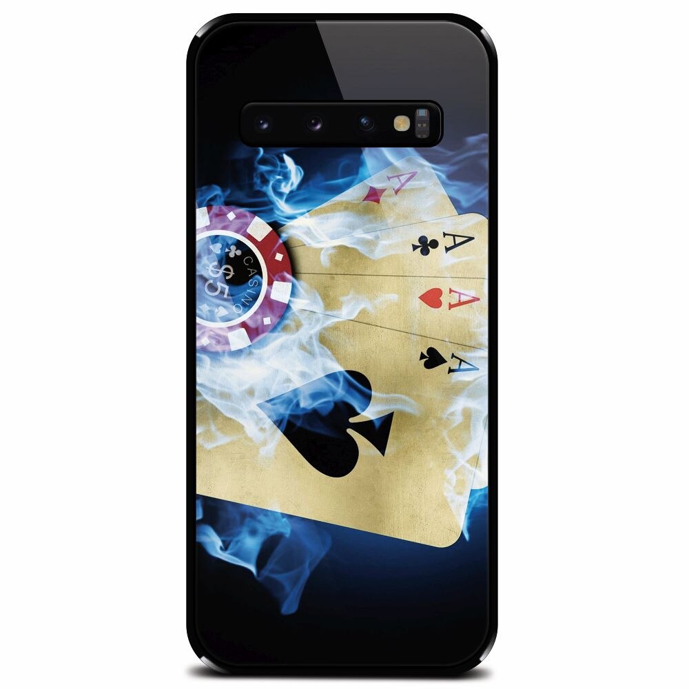 Husa din sticla securizata pentru Samsung Galaxy S10 Plus, Casino