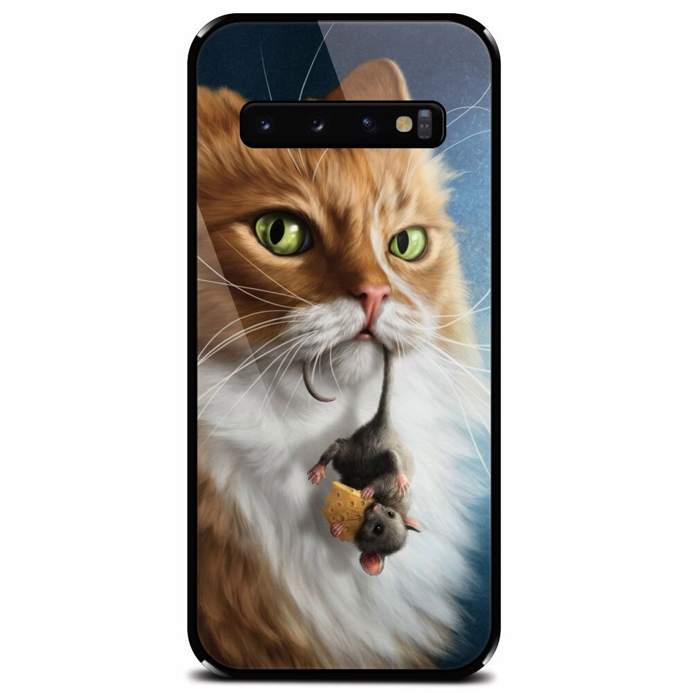 Husa din sticla securizata pentru Samsung Galaxy S10, Traieste Clipa