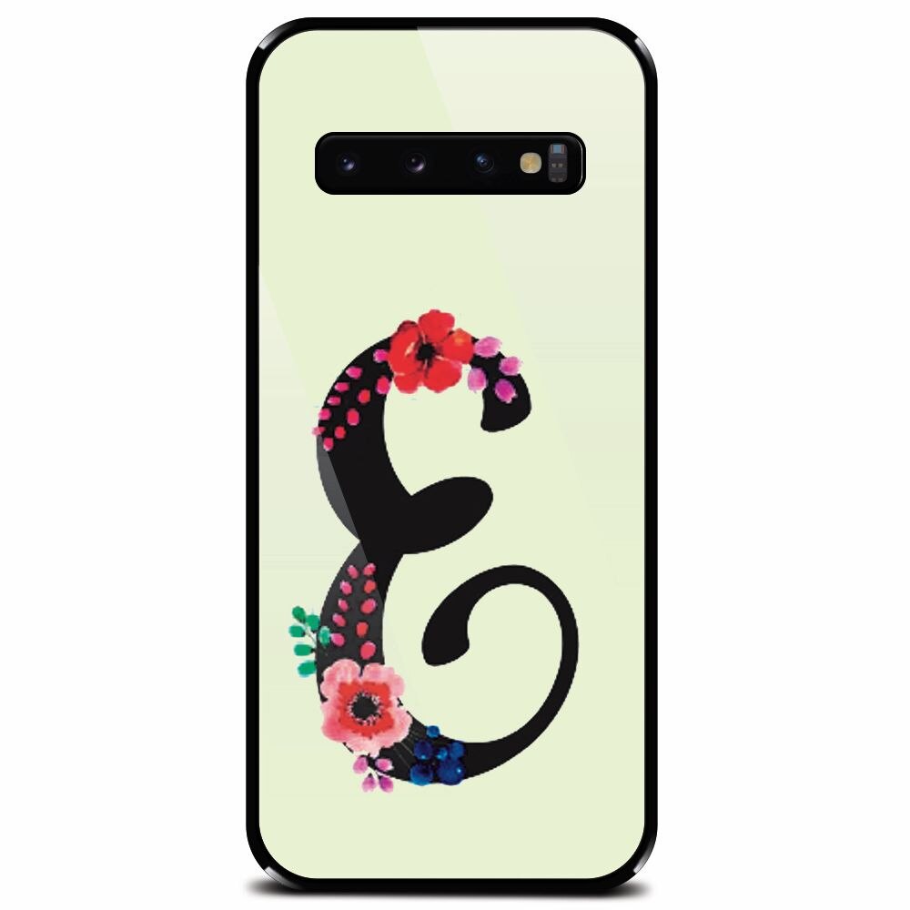 Husa din sticla securizata pentru Samsung Galaxy S10 Plus, Litera E