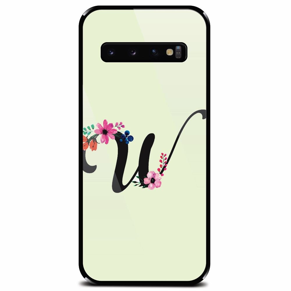Husa din sticla securizata pentru Samsung Galaxy S10, Litera W
