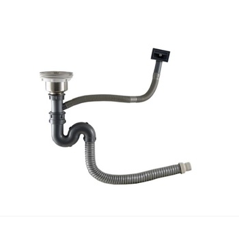 Sifon cu preaplin,pentru chiuveta inox 92 mm, sita inox, 1 cuva Sifon cu preaplin,pentru chiuveta inox 92 mm, sita inox, 1 cuva