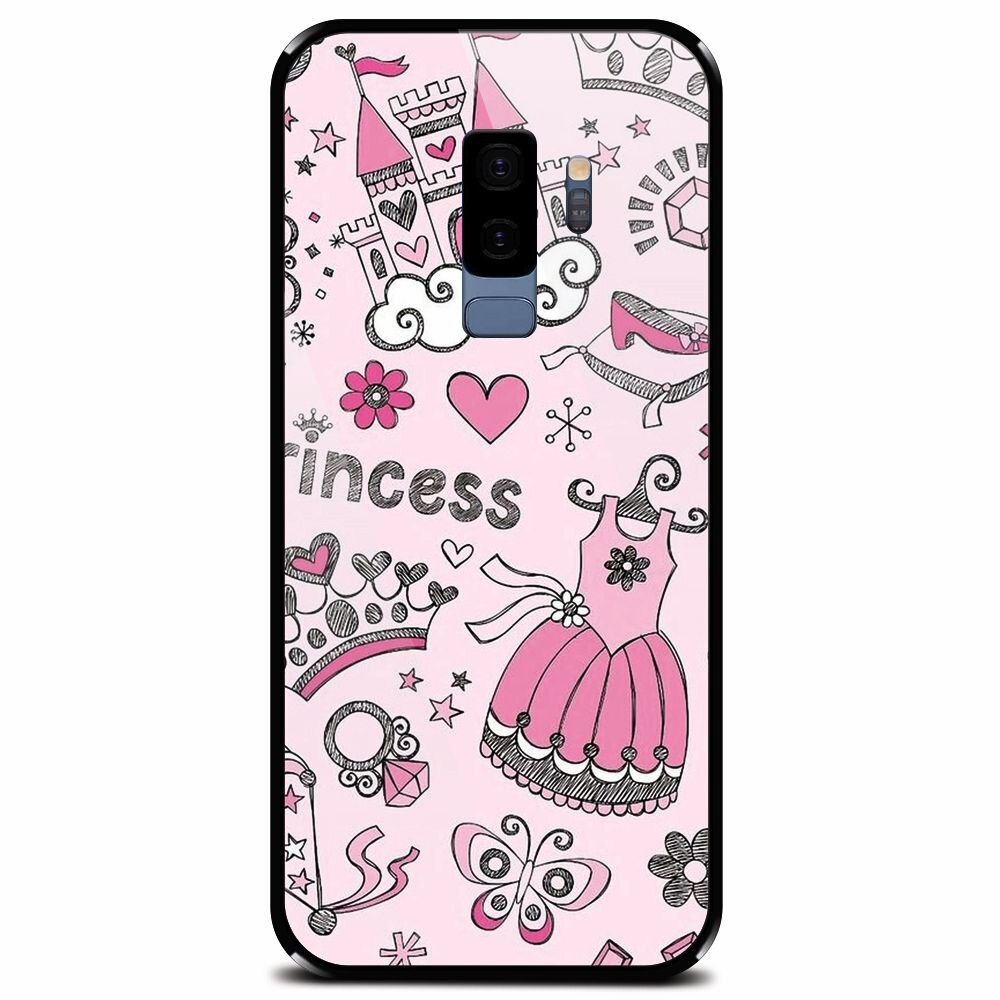 Husa din sticla securizata pentru Samsung Galaxy S9 Plus, Princess
