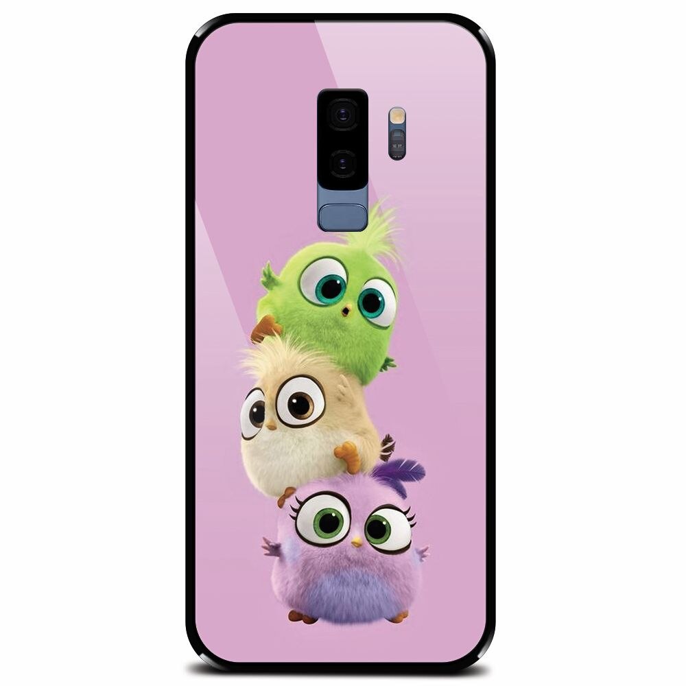 Husa din sticla securizata pentru Samsung Galaxy S9 Plus, Baby Birds