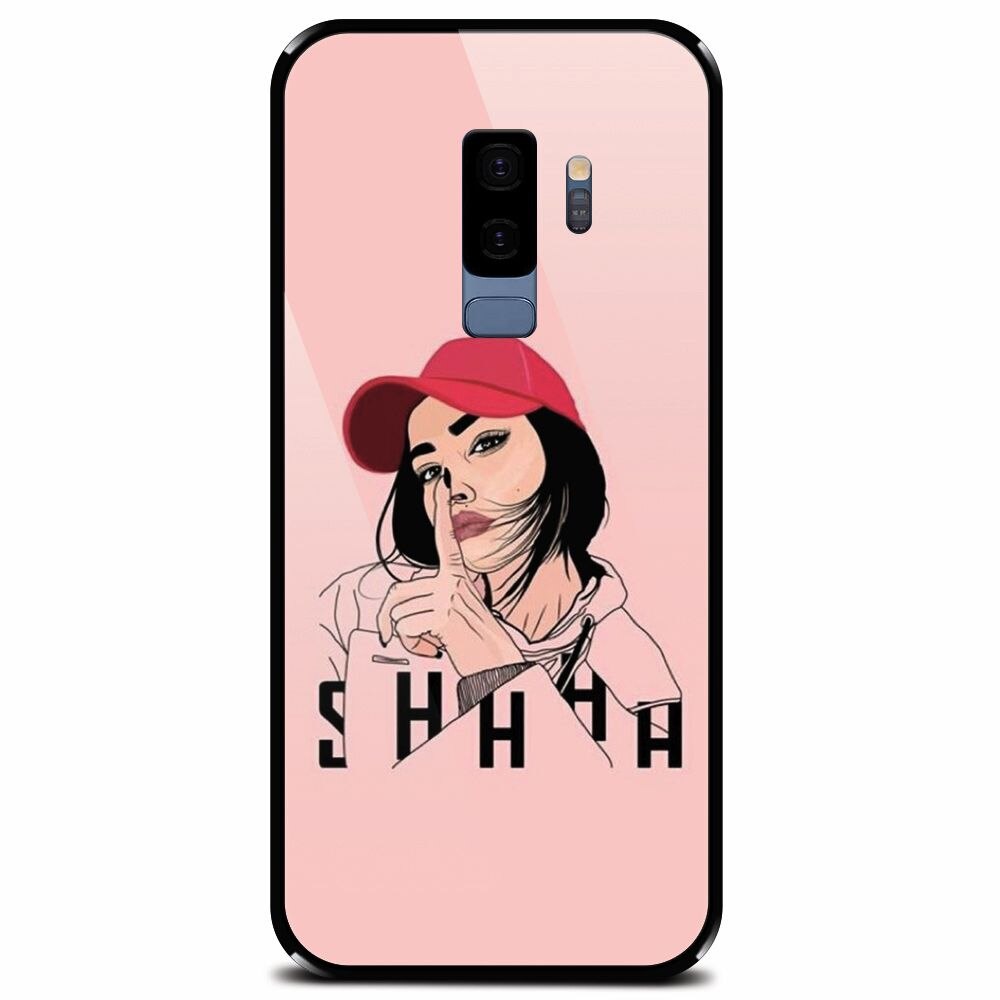 Husa din sticla securizata pentru Samsung Galaxy S9 Plus, Shhh