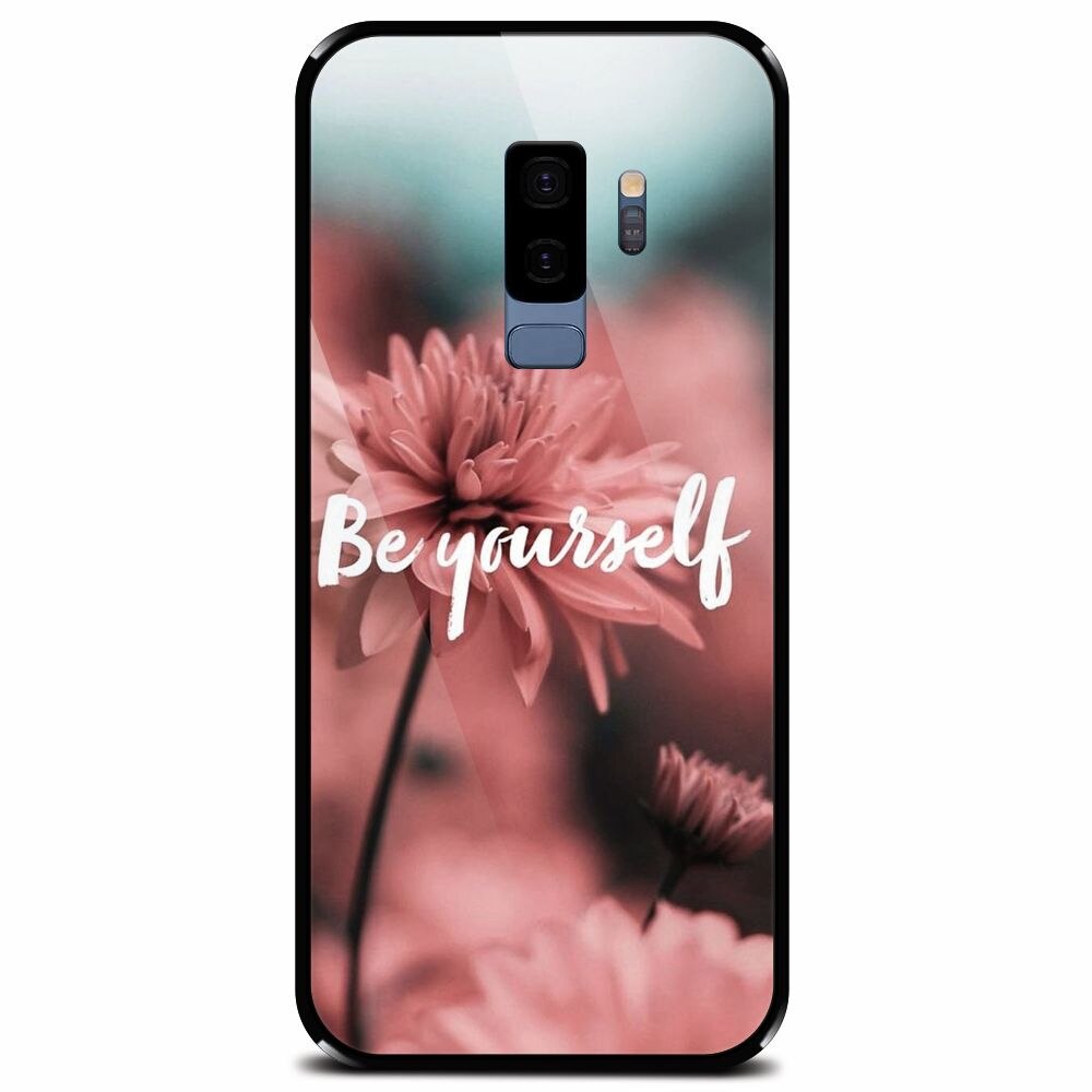 Husa din sticla securizata pentru Samsung Galaxy S9 Plus, Be Yourself