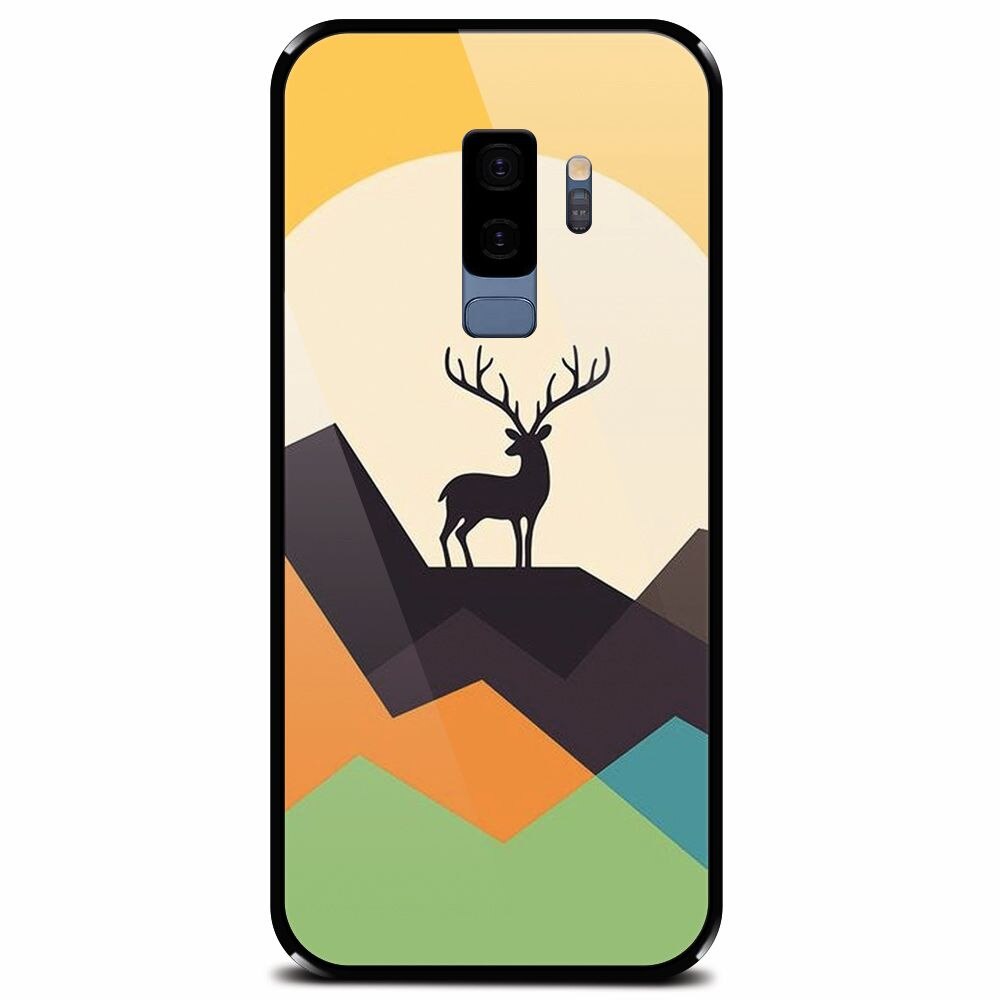 Husa din sticla securizata pentru Samsung Galaxy S9 Plus, Abstract Deer