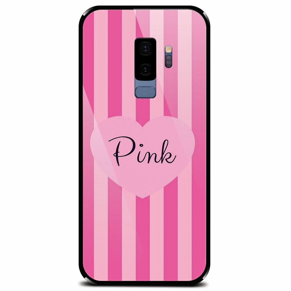 Husa din sticla securizata pentru Samsung Galaxy S9 Plus, Pink