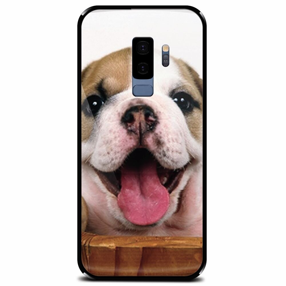 Husa din sticla securizata pentru Samsung Galaxy S9 Plus, Puppies 002