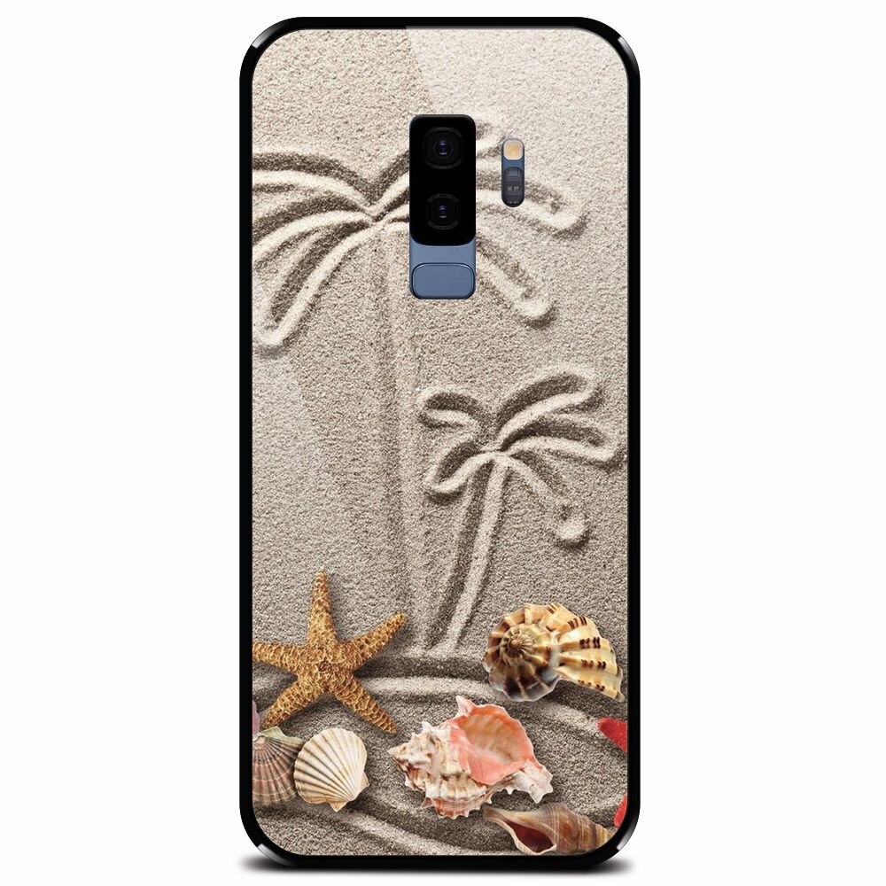 Husa din sticla securizata pentru Samsung Galaxy S9 Plus, Beach Sand