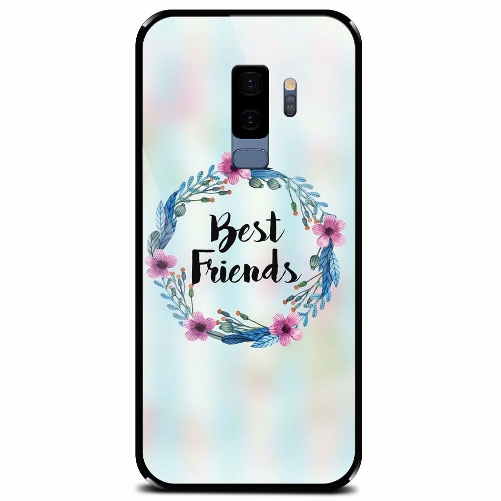 Husa din sticla securizata pentru Samsung Galaxy S9 Plus, Best Friends 001