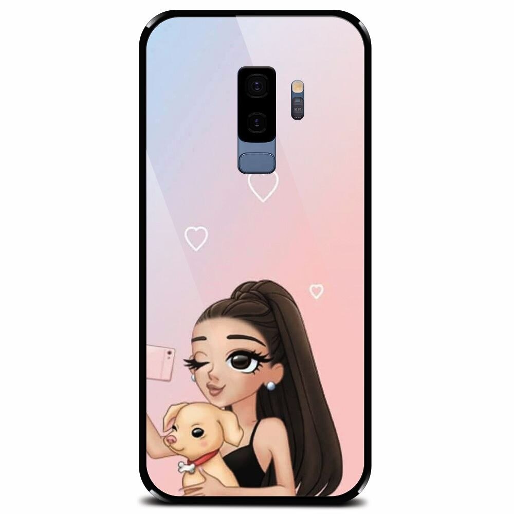 Husa din sticla securizata pentru Samsung Galaxy S9 Plus, Selfie With Sweet Dog