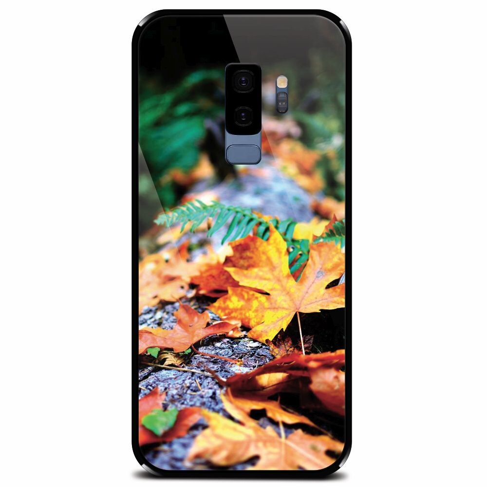 Husa din sticla securizata pentru Samsung Galaxy S9 Plus, Autumn Leaves