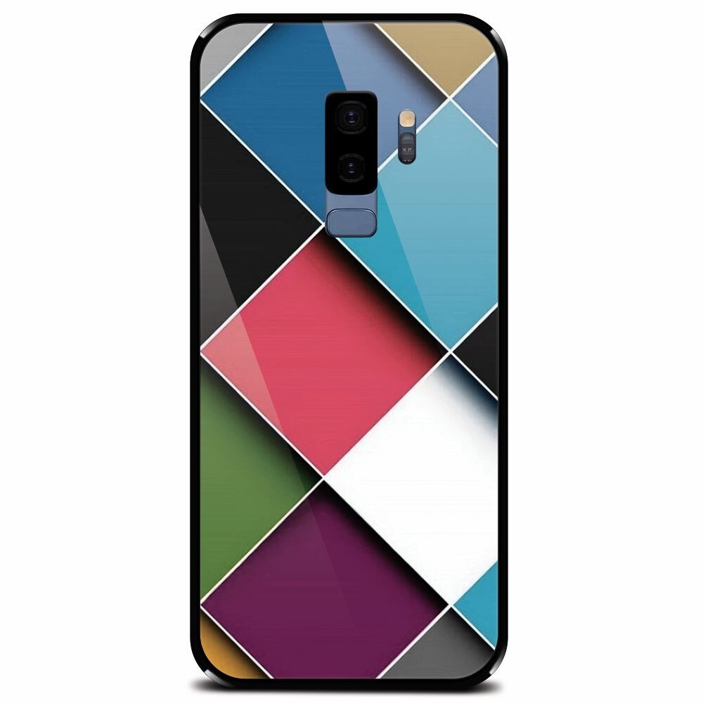 Husa din sticla securizata pentru Samsung Galaxy S9 Plus, Square