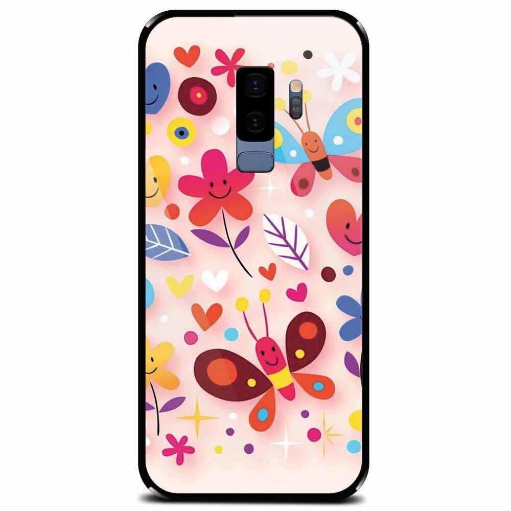 Husa din sticla securizata pentru Samsung Galaxy S9 Plus, Butterfly 102