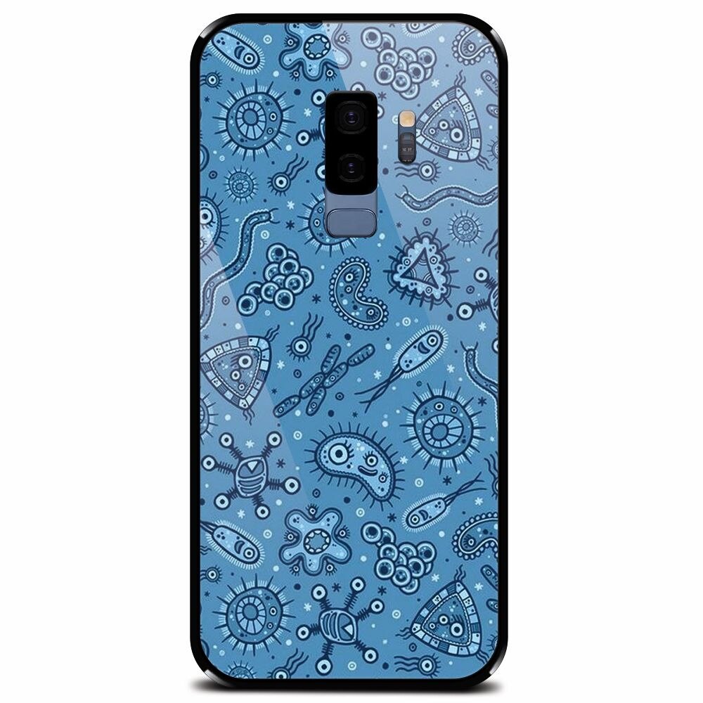Husa din sticla securizata pentru Samsung Galaxy S9 Plus, Bacteria