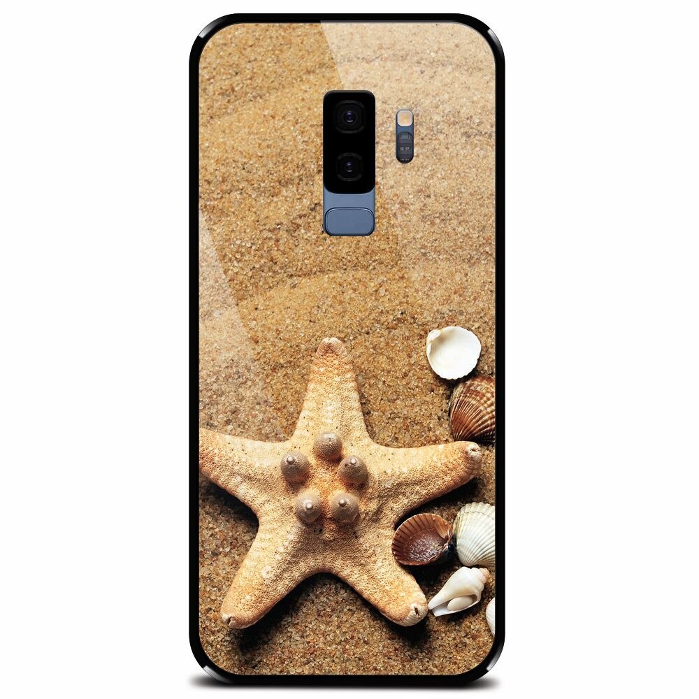 Husa din sticla securizata pentru Samsung Galaxy S9 Plus, Sea Shells