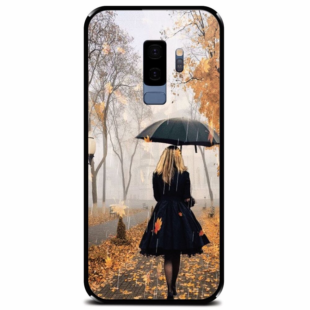 Husa din sticla securizata pentru Samsung Galaxy S9 Plus, Autum