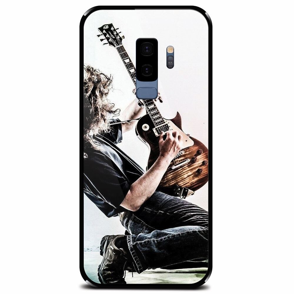 Husa din sticla securizata pentru Samsung Galaxy S9 Plus, Rock Star