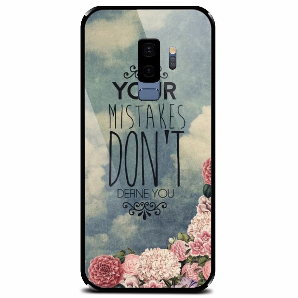 Husa din sticla securizata pentru Samsung Galaxy S9 Plus, Your Mistakes Dont Define You