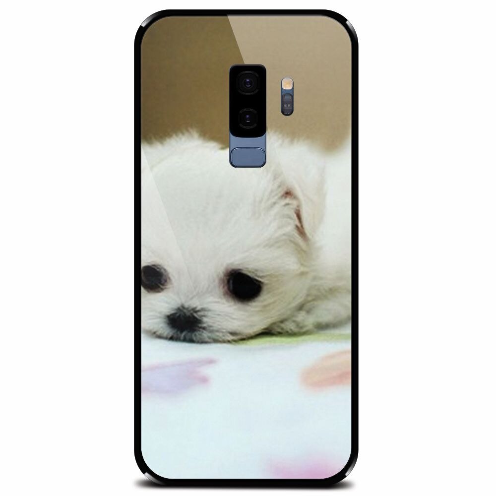 Husa din sticla securizata pentru Samsung Galaxy S9 Plus, Puppies 001
