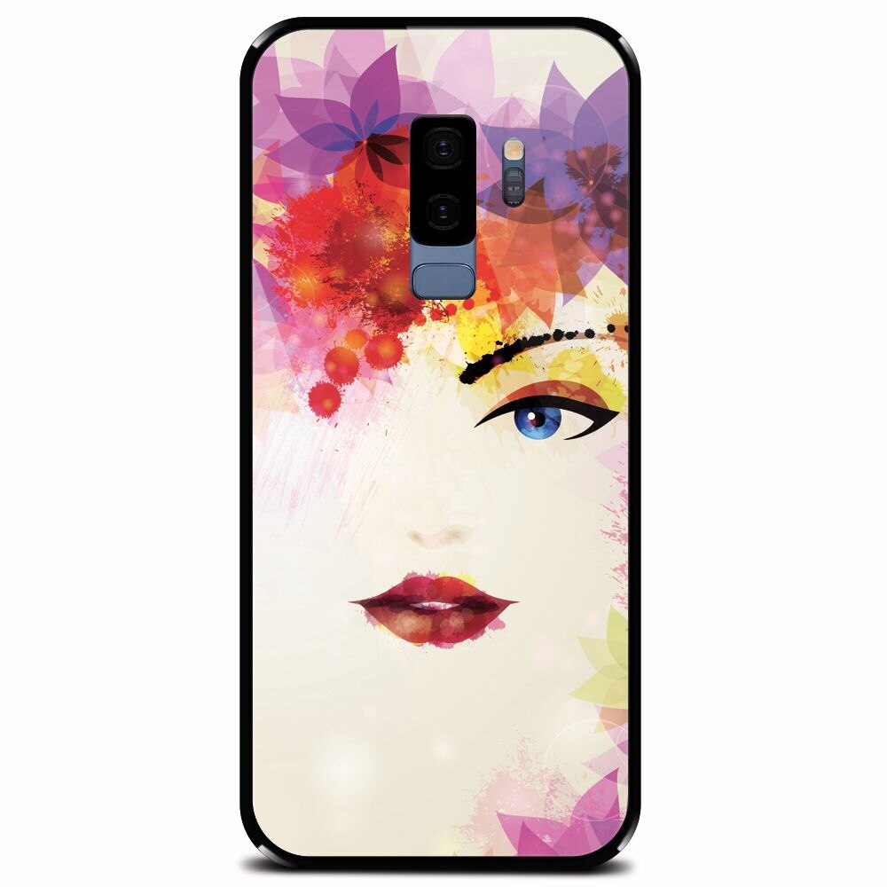 Husa din sticla securizata pentru Samsung Galaxy S9 Plus, Pretty Face