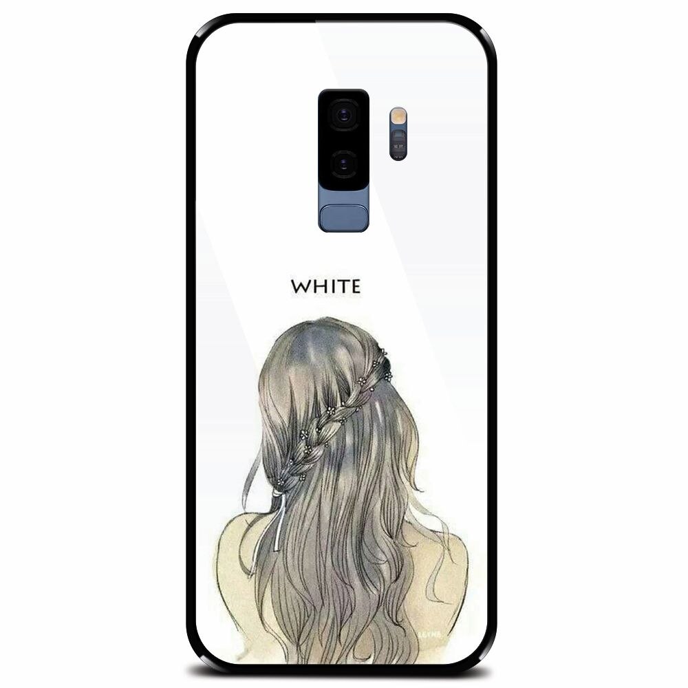 Husa din sticla securizata pentru Samsung Galaxy S9 Plus, White