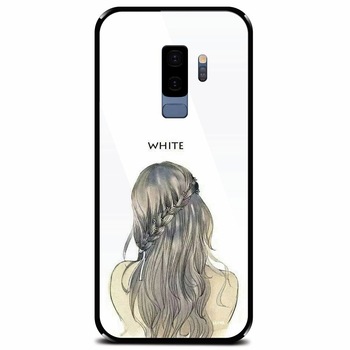 Husa din sticla securizata pentru Samsung Galaxy S9 Plus, White Husa din sticla securizata pentru Samsung Galaxy S9 Plus, White