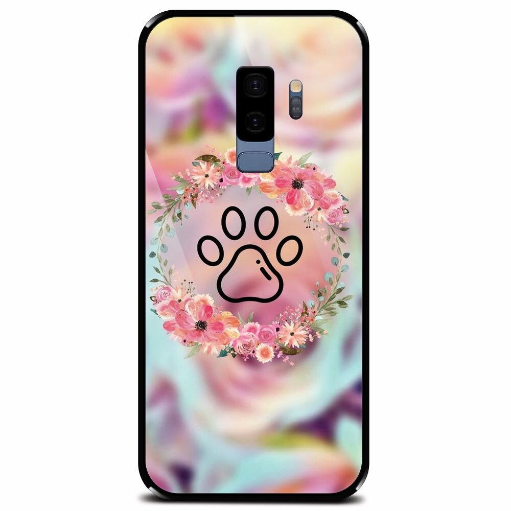 Husa din sticla securizata pentru Samsung Galaxy S9 Plus, Animal Love
