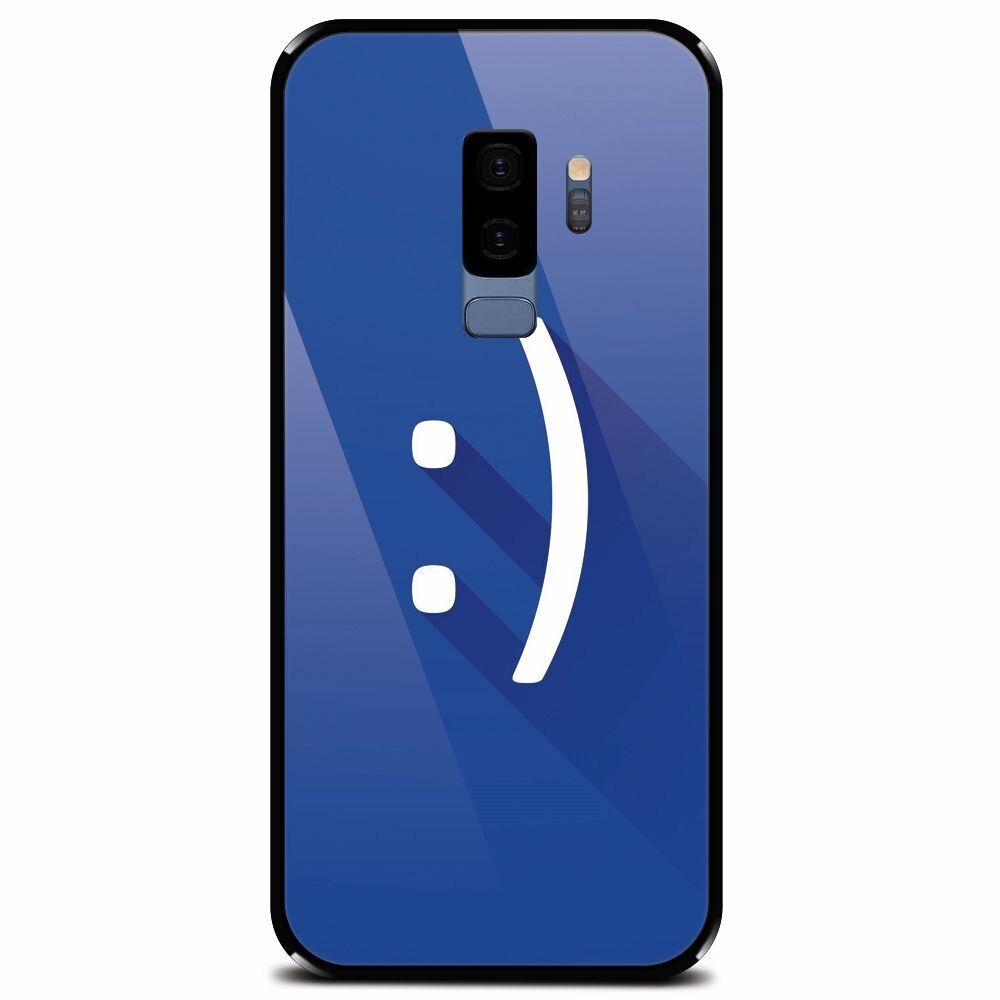 Husa din sticla securizata pentru Samsung Galaxy S9 Plus, Smile