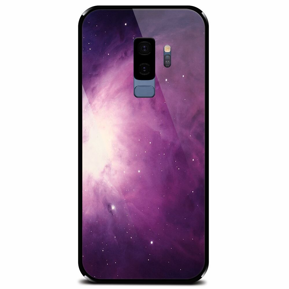 Husa din sticla securizata pentru Samsung Galaxy S9 Plus, Purple Supernova Nebula Explosion