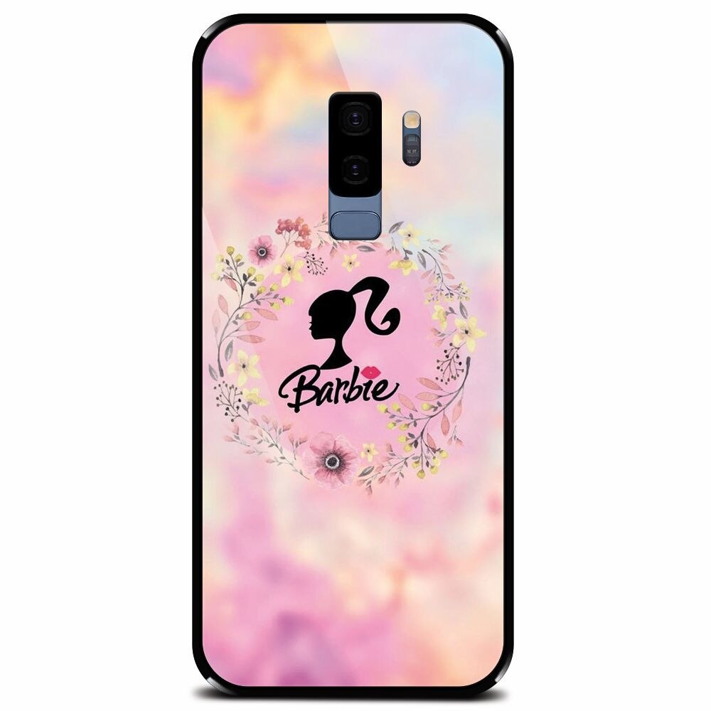 Husa din sticla securizata pentru Samsung Galaxy S9 Plus, Barbie icon