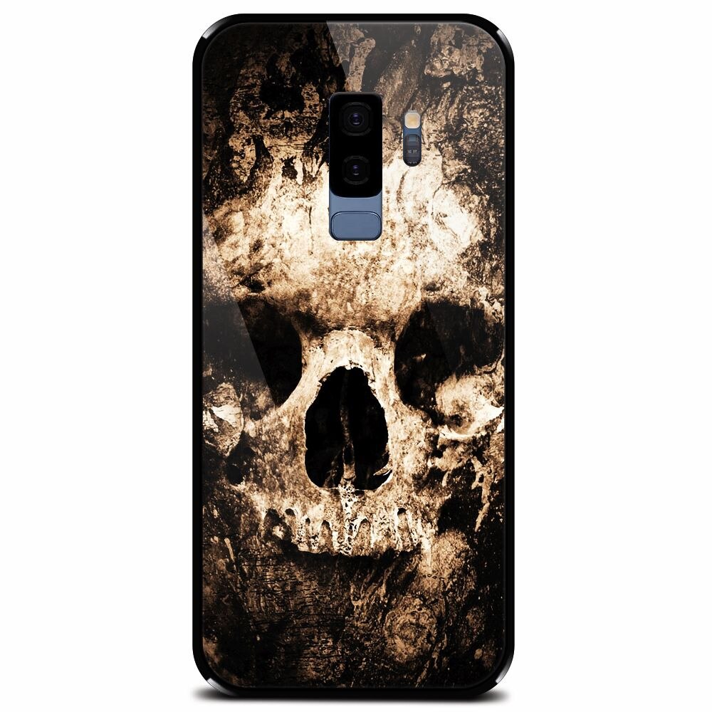 Husa din sticla securizata pentru Samsung Galaxy S9 Plus, Zombie Skull