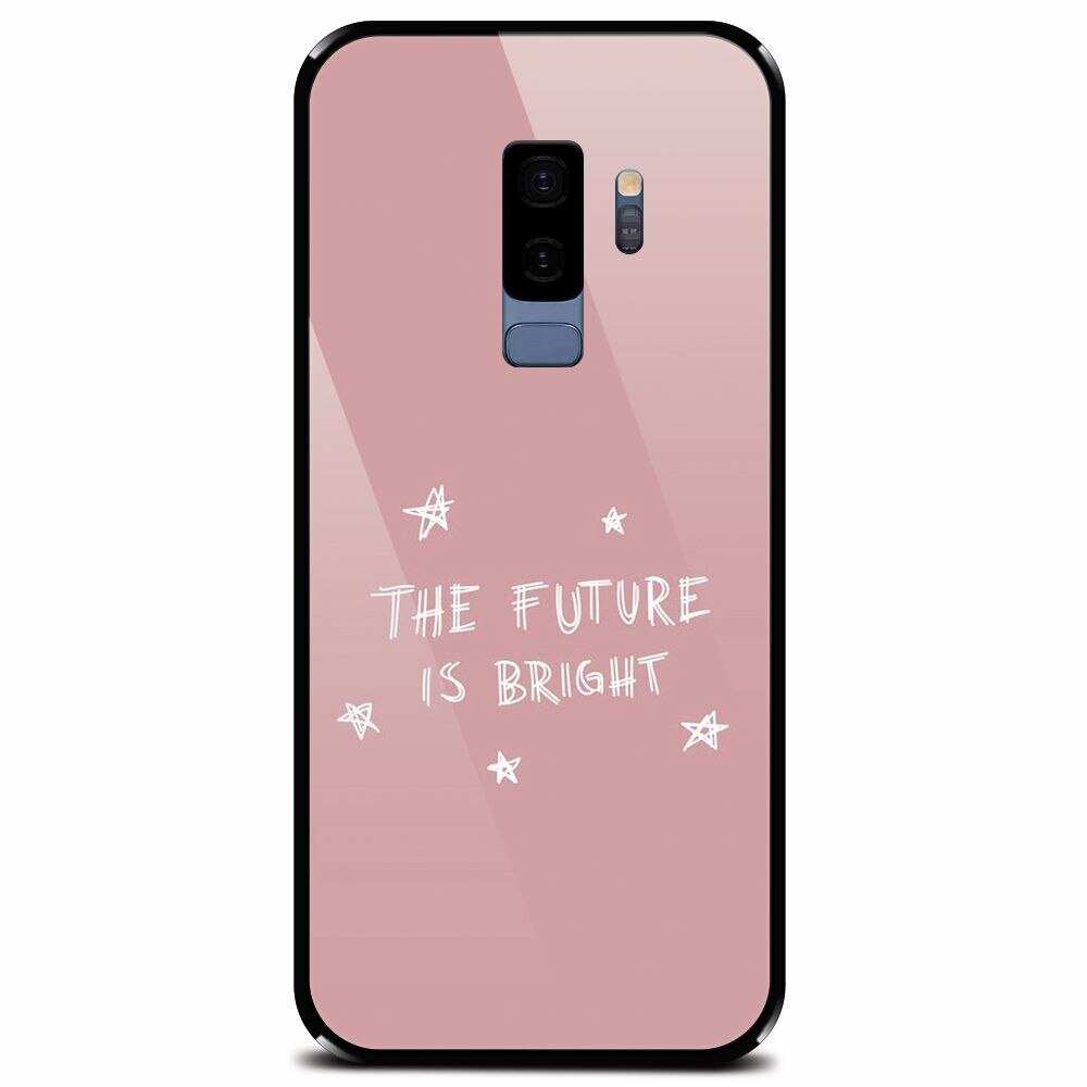 Husa din sticla securizata pentru Samsung Galaxy S9 Plus, The Future Is Bright