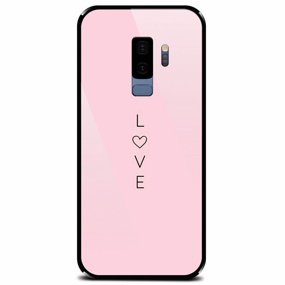 Husa din sticla securizata pentru Samsung Galaxy S9 Plus, Love