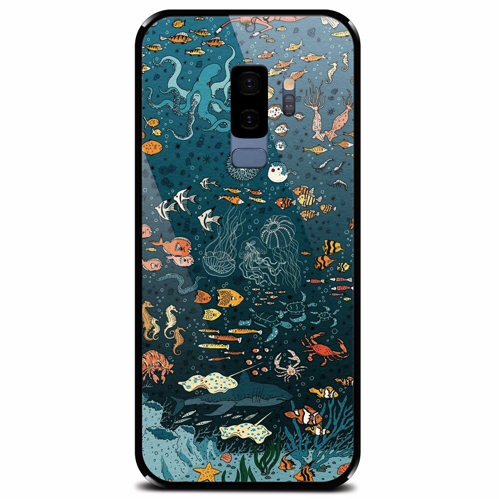 Husa din sticla securizata pentru Samsung Galaxy S9 Plus, Under The Sea