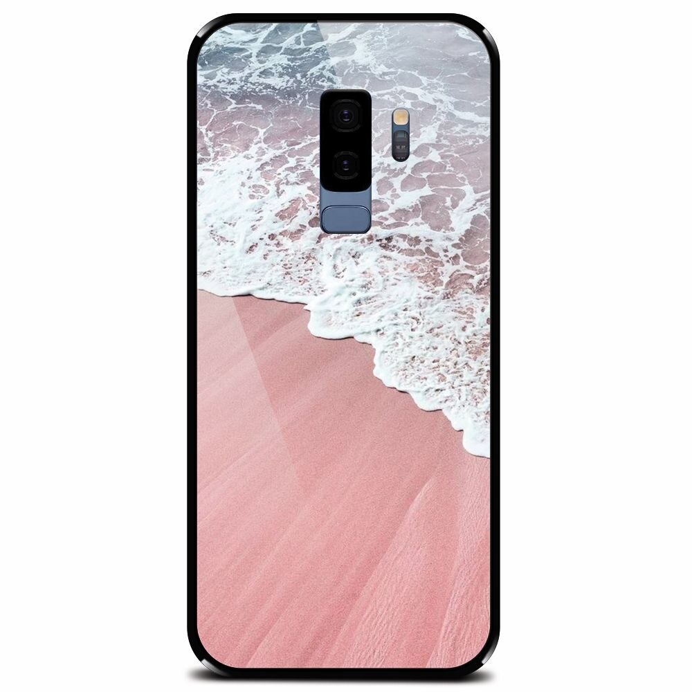 Husa din sticla securizata pentru Samsung Galaxy S9 Plus, Sea Waves
